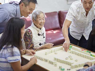 Doris playing Mahjong